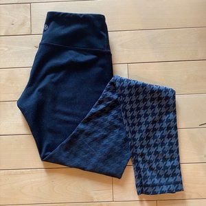 Black Lululemon Leggings - 32" inseam, Size 6